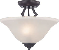 Kingston 2 Light Semi-Flush In Oil Rubbed Bronze