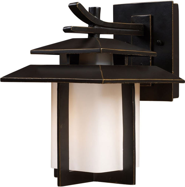 Kanso 1 Light Outdoor Sconce In Hazlenut Bronze