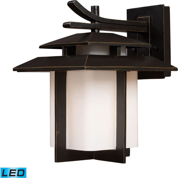 Kanso 1 Light Outdoor Led Sconce In Hazelnut Bronze