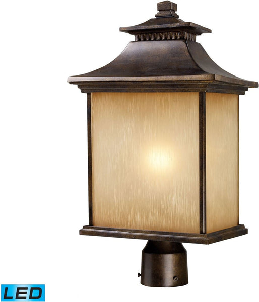 San Gabriel 1 Light Outdoor Led Post Lamp In Hazelnut Bronze