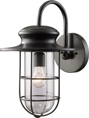 Portside 1 Light Outdoor Wall Sconce In Matte Black
