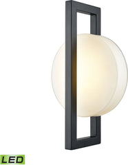 Zulle Outdoor Led Wall Sconce In Matte Black