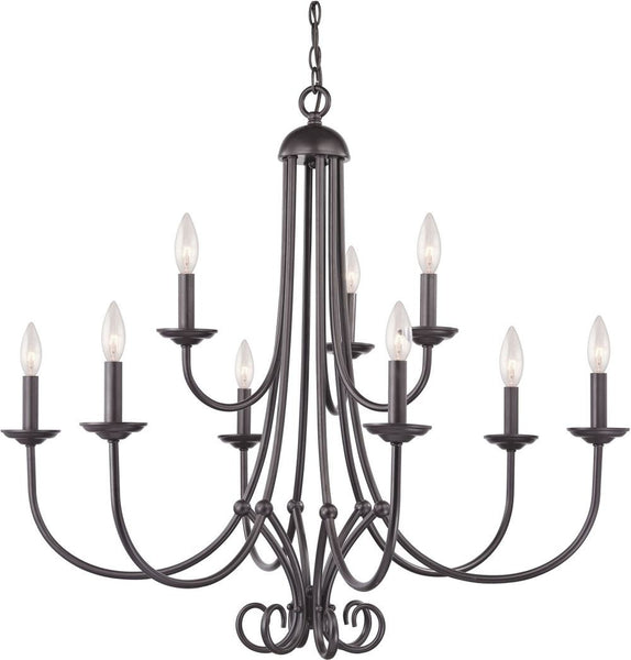 Williamsport 9 Light Chandelier In Oil Rubbed Bronze