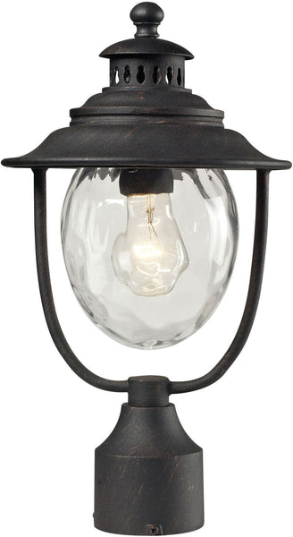 Searsport 1 Light Outdoor Post Lamp In Weathered Charcoal
