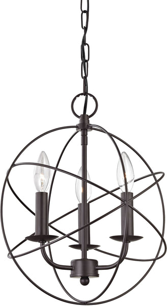 Williamsport 3 Light Chandelier In Oiled Rubbed Bronze
