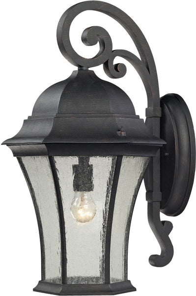 Wellington Park 1 Light Outdoor Wall Sconce In Weathered Charcoal
