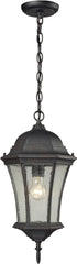 Wellington Park 1 Light Outdoor Pendent In Weathered Charcoal