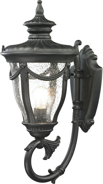 Anise 1 Light Outdoor Sconce In Textured Matte Black