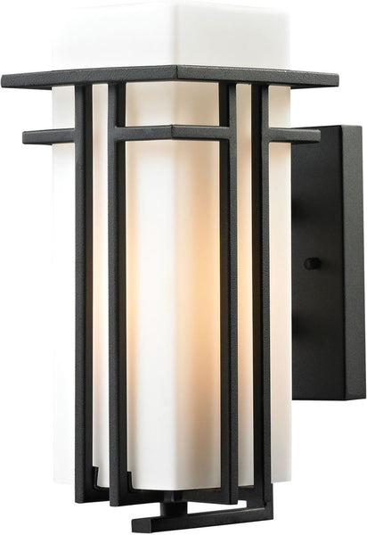 Croftwell 1 Light Outdoor Sconce In Textured Matte Black
