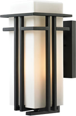 Croftwell 1 Light Outdoor Sconce In Textured Matte Black