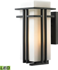 Croftwell 1 Light Outdoor Led Sconce In Textured Matte Black