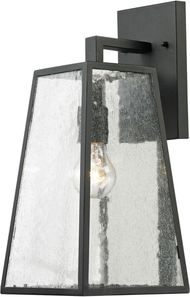 Meditterano 1 Light Outdoor Sconce In Textured Matte Black
