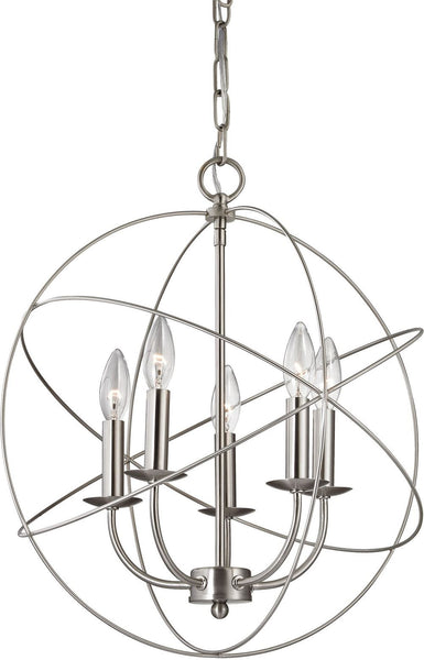 Williamsport 5 Light Chandelier In Brushed Nickel