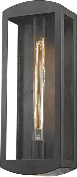 Trenton 1 Light Outdoor Wall Sconce In Blackened Bronze