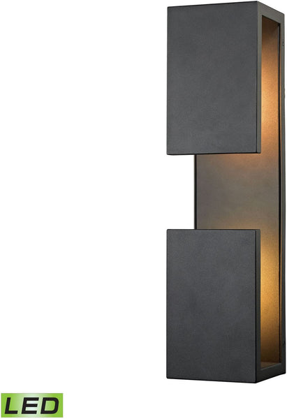 Pierre Led Outdoor Wall Sconce In Textured Matte Black