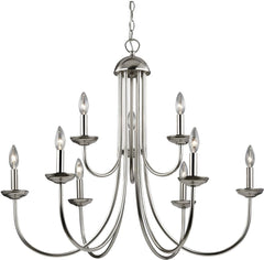 Williamsport 9 Light Chandelier In Brushed Nickel