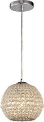 Crystal Ring 1 Light Pendant In Polished Chrome