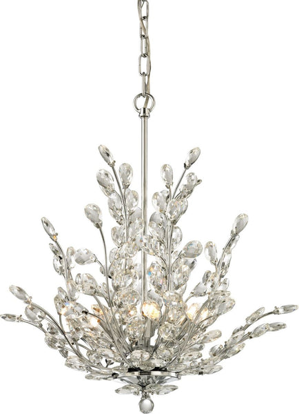 Crystique 6 Light Chandelier In Polished Chrome