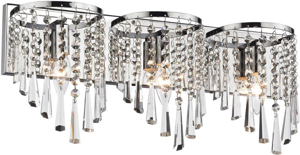 Jariah 3 Light Vanity In Polished Chrome