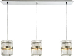 Nescott 3 Light Pendant In Polished Chrome
