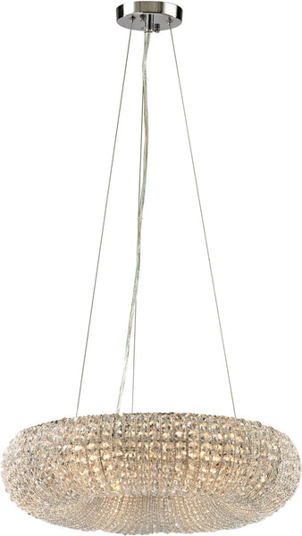 Crystal Ring 6 Light Chandelier In Polished Chrome