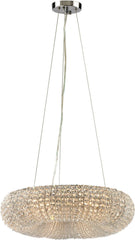 Crystal Ring 6 Light Chandelier In Polished Chrome