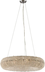 Crystal Ring 10 Light Chandelier In Polished Chrome