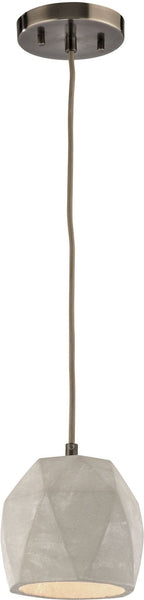 Urban Form 1 Light Pendant In Black Nickel