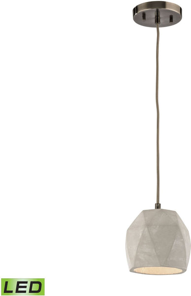 Urban Form 1 Light Led Pendant In Black Nickel