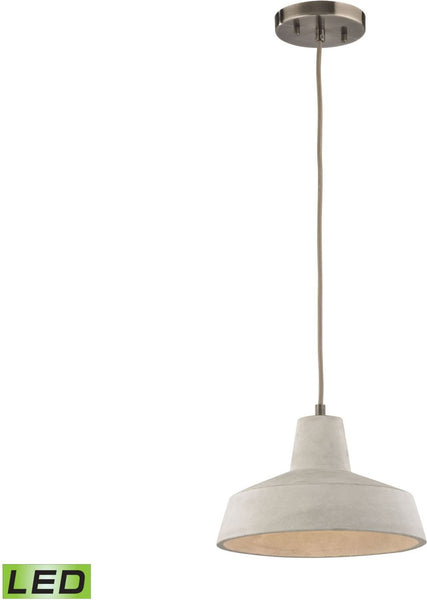 Urban Form 1 Light Led Pendant In Black Nickel
