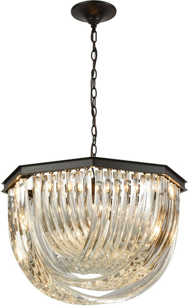 Optalique 7 Light Chandelier In Oil Rubbed Bronze