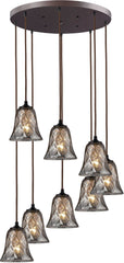 Darien 8 Light Pendant In Oiled Bronze