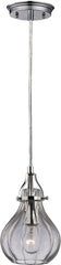 Danica 1 Light Pendant In Polished Chrome and Clear Glass