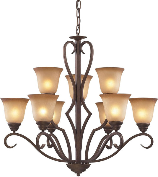 Lawrenceville 9 Light Chandelier In Mocha