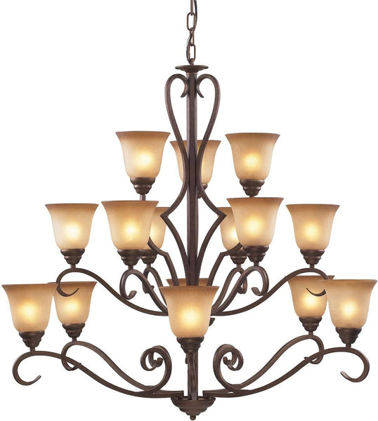 Lawrenceville 12 Light Chandelier In Mocha