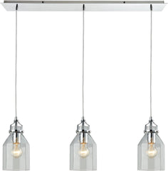 Danica 3 Light Linear Pendant In Polished Chrome
