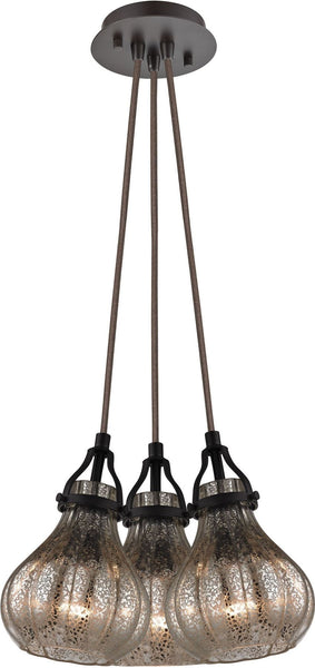 Danica 3 Light Pendant In Oil Rubbed Bronze