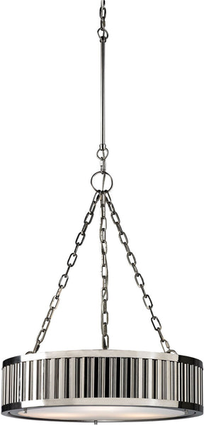 Linden Manor 3 Light Pendant In Polished Nickel