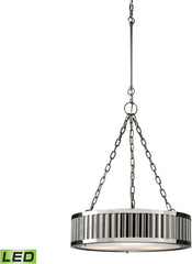 Linden Manor 3 Light Led Pendant In Polished Nickel