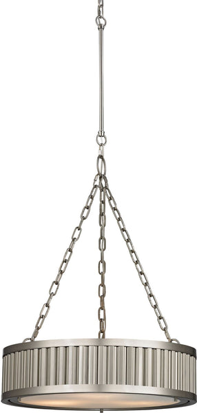 Linden Manor 3 Light Pendant In Brushed Nickel