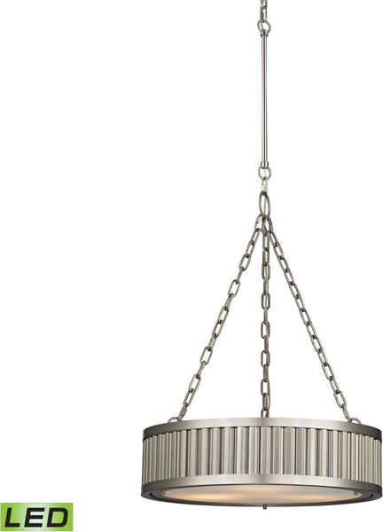 Linden Manor 3 Light Led Pendant In Brushed Nickel