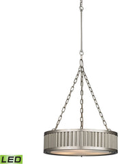 Linden Manor 3 Light Led Pendant In Brushed Nickel
