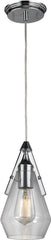 Duncan 1 Light Pendant In Polished Chrome and Clear Glass