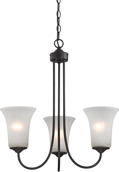 Charleston 3 Light Chandelier In Oil Rubbed Bronze