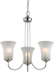 Charleston 3 Light Chandelier In Brushed Nickel