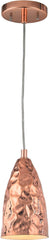 Hammersmith 1 Light Pendant In Hammered Polished Copper