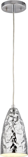 Hammersmith 1 Light Pendant In Hammered Polished Chrome