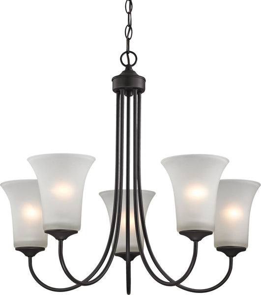 Charleston 5 Light Chandeier In Oil Rubbed Bronze