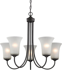 Charleston 5 Light Chandeier In Oil Rubbed Bronze