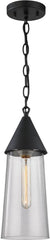 Bergen 1 Light Pendant In Oil Rubbed Bronze and Clear Glass